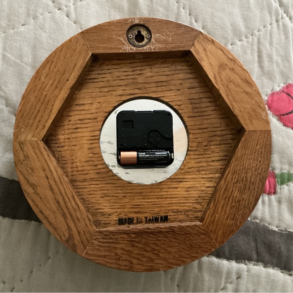 Nautical Brass and Wood Wall Clock - Picture 5 of 5